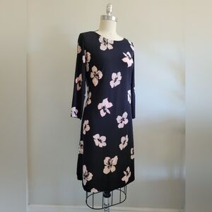 TOMMY HILFIGER dress, black with soft pink flowers